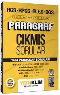 AGS  KPSS ALES DGS Tüm Adaylar İçin Paragraf Tamamı PDF Çözümlü Çıkmış Sorular