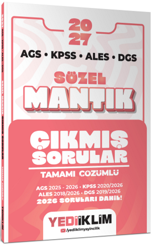 2027 AGS KPSS ALES DGS Sözel Mantık Tamamı Çözümlü Çıkmış Sorular