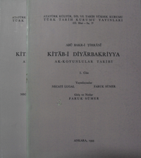 Kitab-ı Diyarbakriyya (Akkoyunlular Tarihi) 2 cilt takım / 13-Z-268