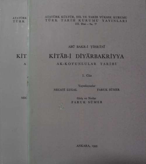 Kitab-ı Diyarbakriyya (Akkoyunlular Tarihi) 2 cilt takım / 13-Z-268