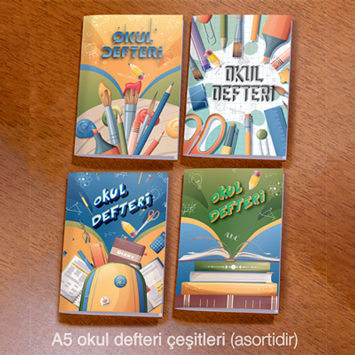 Bookinzi Okul Defteri A5 Çizgili Defter (3'lü Set)