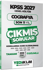 2027 KPSS Genel Kültür Coğrafya Konularına Göre Tamamı Çözümlü Son 11 Yıl Çıkmış Sorular