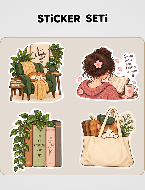 Saç Örgüsü Sticker Seti