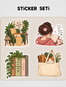 Saç Örgüsü Sticker Seti