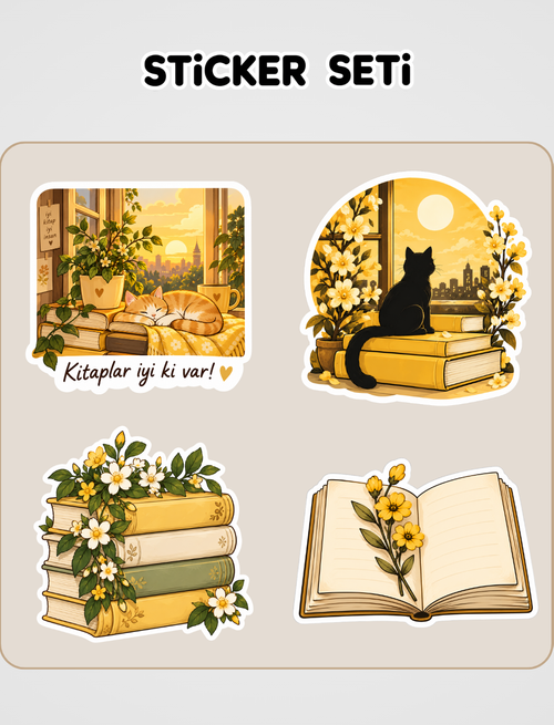 Sarı Yüz Sticker Seti