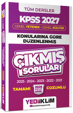 2027 KPSS Genel  Yetenek - Genel  Kültür Konularına Göre Düzenlenmiş Tamamı Çözümlü Çıkmış Sorular