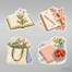 Kitap ve İlkbahar Sticker Seti