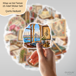 Kitap ve Hat Sanatı Sticker Seti