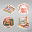 Kitap ve Sakura Sticker Seti