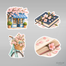 Kitap ve Sakura Sticker Seti