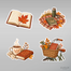 Kitap ve Sonbahar Sticker Seti