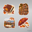 Kitap ve Sonbahar Sticker Seti