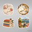 Kitap ve Kahve Sticker Seti