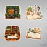 Kitap ve Kahve Sticker Seti