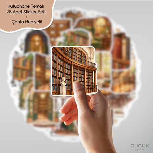 Kütüphane Sticker Seti