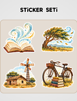 Rüzgarı Dizginleyen Çocuk Sticker Seti