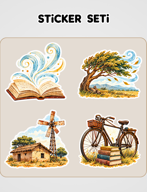 Rüzgarı Dizginleyen Çocuk Sticker Seti