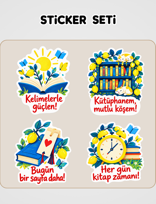 Limon Kütüphanesi Sticker Seti