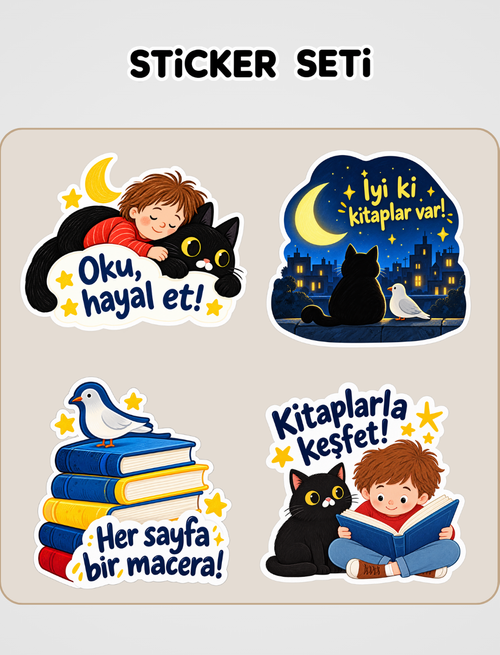 Mırıldanan Çocuk Sticker Seti
