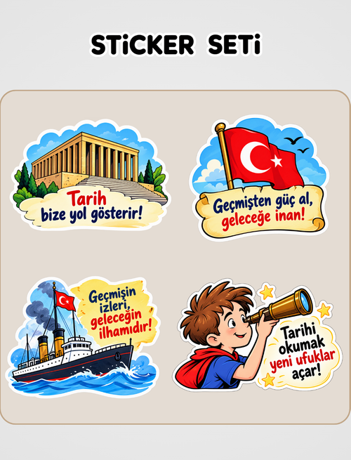 Milli Mücadele Kahramanları Sticker Seti