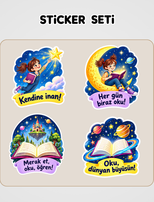 Uçuşan Harflerim Sticker Seti