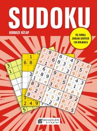 Sudoku Kırmızı Kitap & Üç Farklı Zorluk Seviyesi 159 Bulmaca