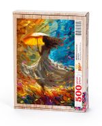 Şemsiyeli Kadın Ahşap Puzzle 500 Parça ( AS10-D )