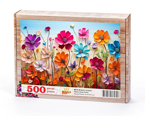 Bahar Çiçekleri Ahşap Puzzle 500 Parça ( BC14-D )