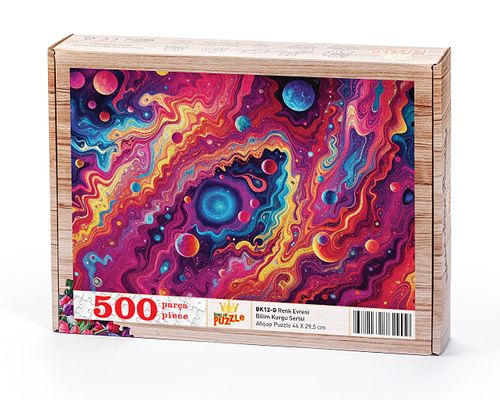 Renk Evreni Ahşap Puzzle 500 Parça ( BK12-D )