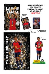Lamine Yamal - Sahanın Yıldızları - 3D Biblo, Hareketli Kart, Dev Poster ve Futbolcu Kartı Hediyeli!