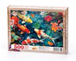 Japon Koi Balıkları Ahşap Puzzle 500 Parça ( HV82-D )