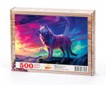 Kurt ve Gece Ahşap Puzzle 500 Parça ( HV84-D )