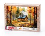 Ormanda Kulübe Ahşap Puzzle 500 Parça ( MZ76-D )
