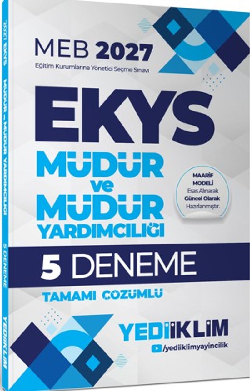 2027 MEB EKYS Müdür ve Müdür Yardımcılığı Tamamı Çözümlü 5 Deneme