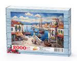 Balıkçı Kasabası - Datça Ahşap Puzzle 2000 Parça ( MZ58-MM )