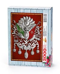 Osmanlı Cihan Devleti Arması Tablo Ahşap Puzzle 3000 Parça ( TR80-MMM )