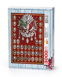 Osmanlı Cihan Devleti Padişahlar Tablo Ahşap Puzzle 3000 Parça ( TR81-MMM )