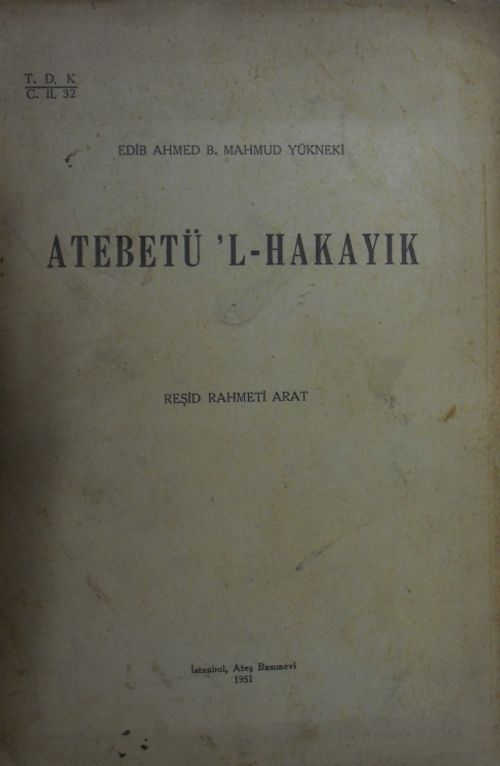 Atebetü'l-Hakayık / 10-F-28
