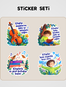 Müziğin Rengi Sticker Seti
