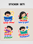 Ödev Yapmayı Sevmeyen Çocuk Sticker Seti