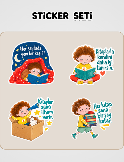 Sabır Taşını Arayan Çocuk Sticker Seti