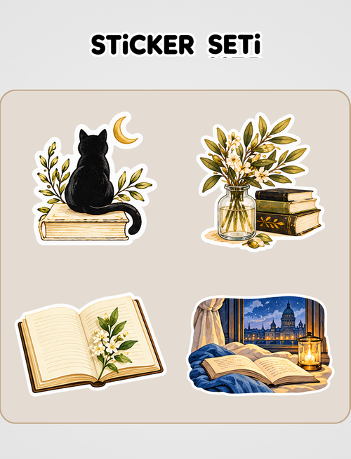 Beyaz Geceler Sticker Seti