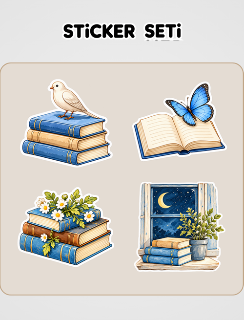 Çizgili Pijamalı Çocuk Sticker Seti