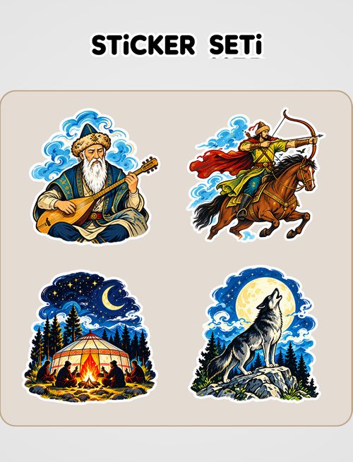 Dede Korkut Hikayeleri Sticker Seti