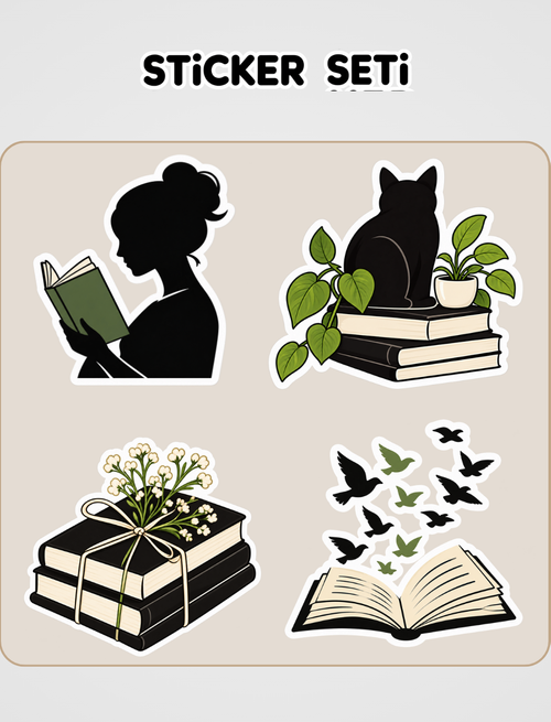 Kadın Beyni Erkek Beyni Sticker Seti
