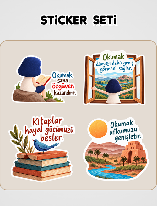 Yazıyı Bulan Çocuk Sticker Seti