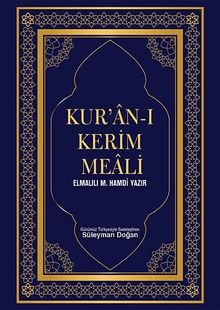 Kur'an-ı Kerim Meali (Mavi Kapak)