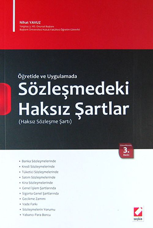 Sözleşmedeki Haksız Şartlar