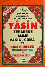 Yasin Tebareke Amme Vakıa-Cuma ve Kısa Sureler Satır Altı Renk Uyumlu ve Türkçe Okunuşlu (Hafız Boty-Kod:121)