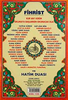 41 Yasin Tebareke Amme Vakıa-Cuma ve Kısa Sureler Satır Altı Renk Uyumlu ve Türkçe Okunuşlu (Orta Boy-Kod:122)